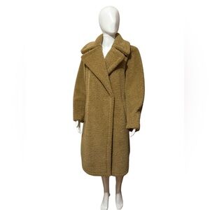 Michael Kors Women's Faux Fur Teddy Coat in Camel